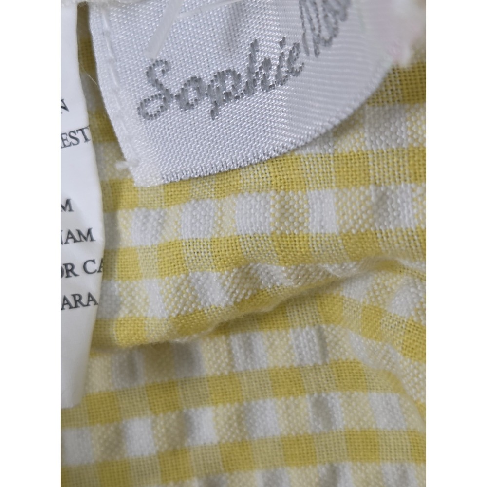 Sophie Rose Girls 6X Summer Sleeveless Sun Dress Seersucker Vintage Yellow Fruit - Picture 7 of 9